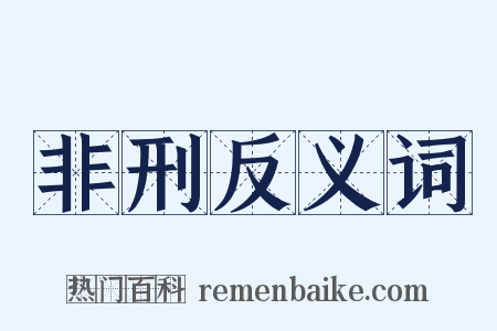 非刑反义词是什么意思的图片